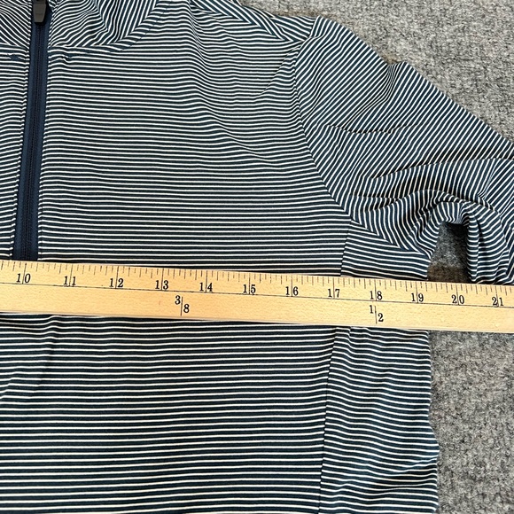 Market & Spruce Active 1/4 Zip Pullover White Blue Athletic Top Long Sleeve SZ M - Picture 11 of 12